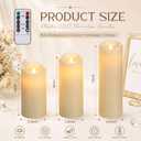 Retisee 120 Pcs Flameless Pillar Candles Bulk LED Candles with Remote Timer