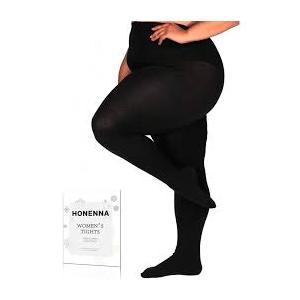 Plus Size Fleece Lined Tights, Fake Transparent Curvy Winter Thermal Tights for Women under Dress Medium