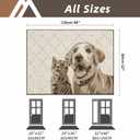 COSY HOMEER Dog Door Mat 32"x48" Dirt Trapper Entryway Rugs Absorbent Funny Welcome Mat Washable Non Slip Entry Rugs,Taupe