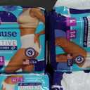 Because Adult Incontinence Underwear for Sensitive Skin - Women - Premium Overnight Disposable Briefs, Anti Odor - White, Large - Absorbs 6 Cups - 56 Count (4 Packs of 14)