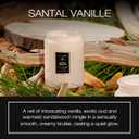 Voluspa Santal Vanille, Small Candle Jar, 5.5 oz, 50 Hour Burn Time, Coconut Wax for Clean Burning, Handcrafted in the USA (Cream)