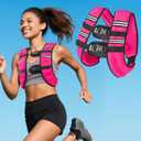 12LB Pink Weighted Vest with Two Adjustment Straps for Men Women, Weight Vest with Reflective Stripes for Workout, Strength Training, Running, Fitness, Muscle Building, Weight Loss