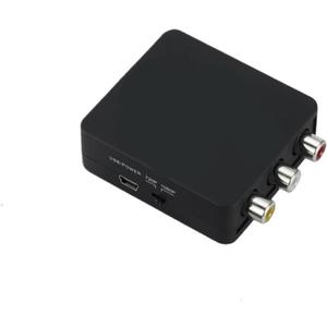 HYAGBCOP HD 1080P HDMI-Compatible to AV Converter R/CA CVSB L/R Video Box AV2HD Composite Adapter Support NTSC PAL Output(AV2HD Black)