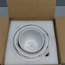 White Ceramic Plant Pots,Set of 3 Indoor Flower Pot with Saucers Small to Medium Sized Planters for Plants,Round Modern Garden Pots(White)