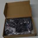 BooYu 4-pcs Sync Feature LED Emergency Strobe Lights Ultra Slim Grille Surface Mount Flashing Warning Hazard Light Bar w/Controller for Construction, Firefighter, Trucks, Vehicles, Car (Amber/White)