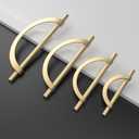 Amerdeco 10 Pack Brushed Gold Cabinet Pulls, 7.5 Inch(192MM) Hole Centers, Kitchen Cabinet Handles, Hardware, Drawer Pulls