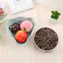 Bamboo's Grocery Double Dish Snack Bowl For Pistachios, Peanuts, Edamame, Cherries, Nuts, with Shell Storage (Blue)