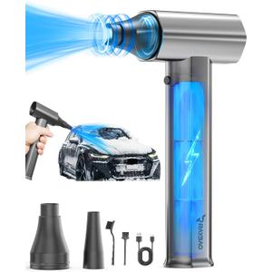 Snow Whiz Turbo Blower, Snowwhiz Turbo Blower 130000RPM High-Speed Cordless Mini Snow Blower Air Duster, 4-Gear Jet Dry Blower for Light Snow, Computer Keyboard, Car & Outdoor Cleaning