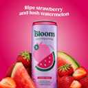 Bloom Nutrition Sparkling Energy Drink - Natural Caffeine, Zero Sugar, 180mg Caffeine - Antioxidant-Rich with Green Coffee Bean, Green Tea Extract, Prebiotics - Strawberry Watermelon - 12oz 12 Pack (EXP 05/31/27)