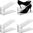 Shoe Stacker Shoe Rack Organizer for Closet Space Saver Storage Shoe Holder Organization,Transparent(5 * 11inch (Transparent, 4 pack)