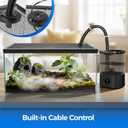 REPTI ZOO Terrarium Screen Cover with Cable Control for Reptile & Aquarium Tank, 24x12 inch Durable Steel Frame & Mesh Top for Reptile & Turtle & Fish Tank