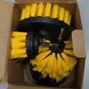 [3 Pack] Auto Detailing Drill Brush Set, Wheel Cleaner Brush, Car Cleaner Wash Brush Supplies Kit Fit Tire, Car Mats, Floor Mat, Bathroom and Auto Power Scrubber Brush Cleaning Sets