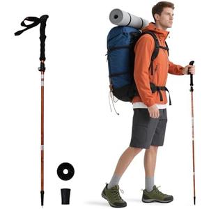 Trekking Poles Collapsible Hiking Poles - Trekking Sticks with Quick Lock System Lightweight for Hiking, Camping