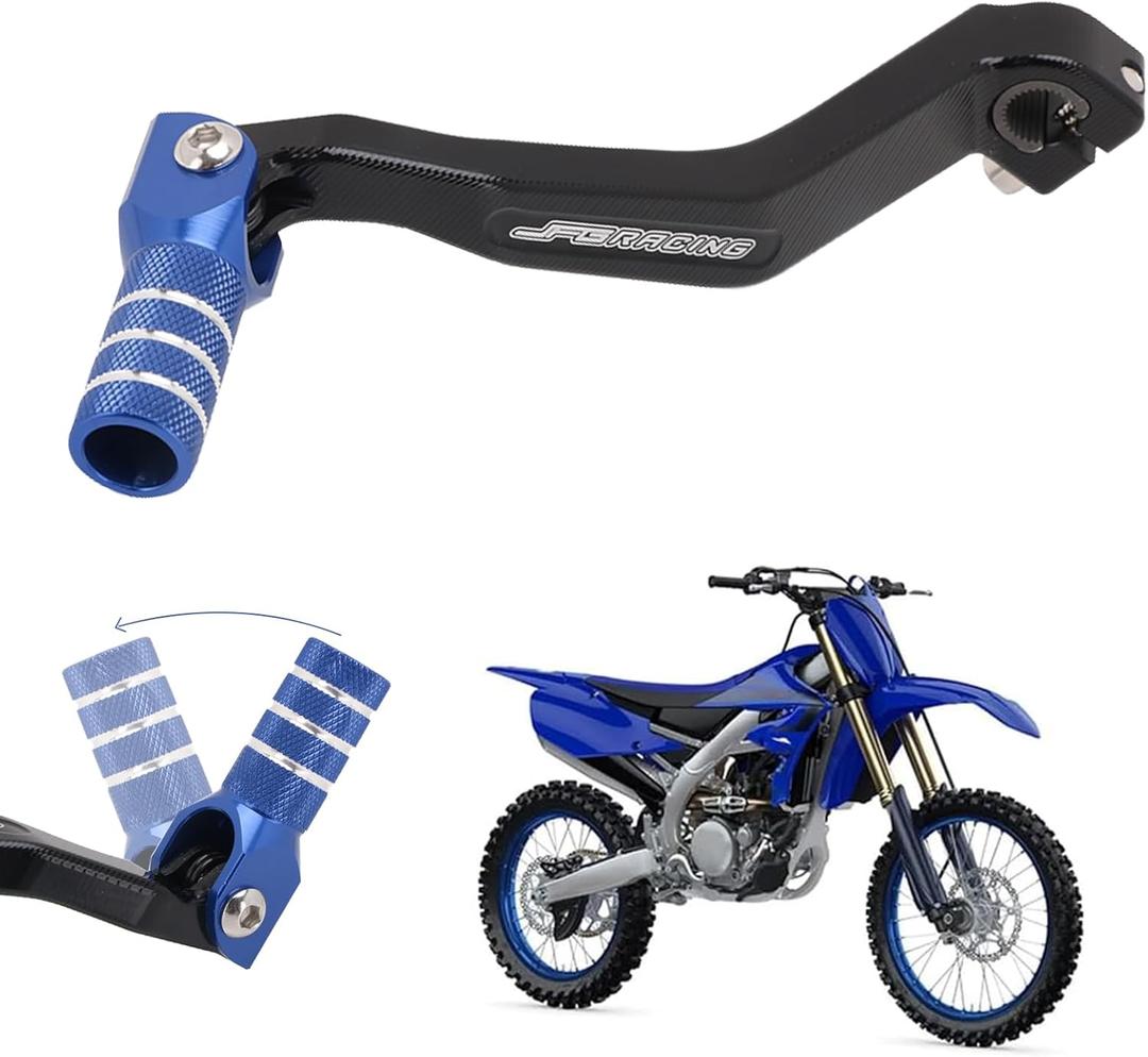 AnXin Motorcycle Gear Shifter Shift Lever Folding Tip CNC for YZ125 YZ250 05-23 YZ65 18-24 YZ85 02-24 YZ125X 17-23 YZ250X 16-23 YZ125G YZ250G 16 TTR 230 25-09 Hawk 250 Dirt Pit Bike Blue