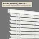 Cordless Room Darkening Venetian Blind - 30 Inch Width, 64 Inch Length, 2" Vinyl Slat Size - White - GII Luna Light Filtering Horizontal Mini Windows Blinds for Interior by Achim Home Decor