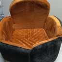 Dog Car Seat for Small/Medium Dogs, Elevated Dog Booster Seat Memory Foam Puppy Car Seat with Washable Cover, Travel Safety Pet Seat for Car with Storage Pockets Up to 35 lbs (Black/Brown)