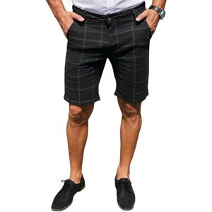 Mens Slim Fit Shorts Plaid Chino Golf Short Lightweight Skinny Casual Summer Plaid Pants for Men