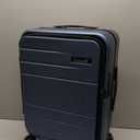 LUGGEX Carry On Luggage Top Opening, FLA Aluminum Frame Trunk Style Luggage, Polycarbonate Hard Shell Suitcase (FX-Enhance, Blue, 20 Inch, 38L)