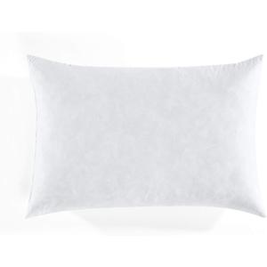 Lush Decor Feather Down in Cotton Cover Decor Pillow Insert, 14" x 21", White