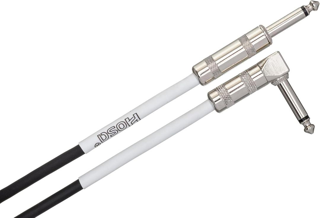 Hosa GTR-220R Guitar Cable, Hosa Straight to Right-angle, 20 Feet
