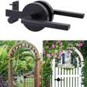 Double Side Gate Latch, Adjustable Heavy Duty Swinging Door Latch Gate Hardware for Right Inswing Outdoor Fence, Wooden Gates, Pool Gate, Backyard, Garden