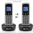 Motorola Senior-Friendly Cordless Phone with Answering Machine, 2 Handsets, Large Backlit Display, Easy-to-Use Big Buttons, Enhanced Volume with Hands-Free Speakerphone, Call Block, Caller ID, T612