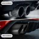 Dual Exhaust Tip 2.5 inch Inlet, Universal Car Exhaust Pipe Tail Throat Tail Pipe Stainless Steel Y Pipe, Adjustable Car Thickened Muffler Slant Cut Tip (Curved,Black Paint)