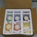 Sumind 6 Pcs Easter Egg Shaped Scented Candles Gifts Pastel Vanilla Scented Easter Burning Candles with Lids Decorations Gifts for Women Spring Holiday Birthday Home Party Decor