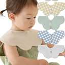 Konny Baby Bibs Set, 360 ​​° Rotate, Soft and Absorbent Bandana Drooling for Boys Girls baby Essentials