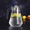 SOUJOY 2 Pack Plastic Pitcher, 68Oz Clear Iced Water Jug with Lid and Handle, Heat Resistant BPA-Free Tea Pitcher for Lemonade, Juice, Milk, Cold or Hot Beverage