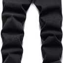 RXXKKK Men's Regular Slim Fit Jeans (28, 1017 Blackgray Flex)