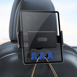 DICMKY Tesla iPad Tablet Mount Headrest Accessories for Model Y(Juniper) Model 3(Highland) 2025 2024 2023 2022 2021, Back Seat Tablet Holder with Hooks for Kids, Fits 4.7-12.9" iPad Pro Air Mini