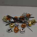 20Pcs Artificial Sparkly Pumpkin Ball Decor, 14 Inch Glitter Disco Mirror Pumpkin Sticks Ornament, Christmas Table Decoration for Winter Christmas Party Table Centerpiece (Sliver+orange)