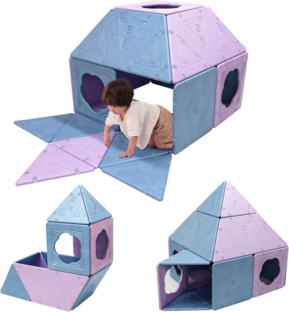 Asweets 2-Piece Magnetic Fort Building Kit for 3+ Kids
Giant Modular Playhouse Panels (Trapezoid)