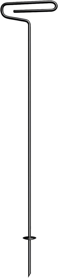 38 Inch Steel Measuring Cane Long Ground Marking Pole, Construction Outdoor Surveying Tool Compatible with Long Measuring Tape for DIY Layout Landscaping Shot Put Discus Jump, Black