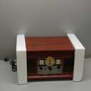 Victrola The Quincy 6-in-1 Bluetooth Record Player & Multimedia Center with Built-in Speakers  3-Speed Turntable, CD & Cassette Player, AM/FM Radio, Wireless Music Streaming (Mahogony) (Mahogany)