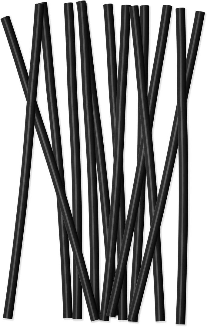 Simple Modern Plastic Reusable Straws | BPA Free and Waste Reducing Straw for Tumblers and Travel Mugs | Classic Collection | 12 Pack | Midnight Black