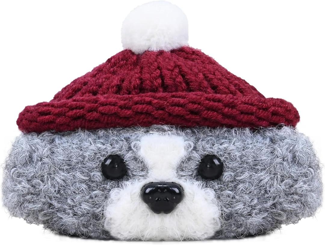 Plush Earbuds Case Cover Compatible with Beats Solo Buds Cartoon Cute Headphone Cases (HBG+Burgundy,for Beats Solo Buds)