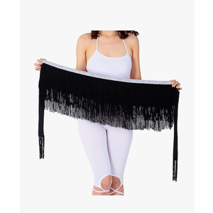 Women's Mini Skirts Fringed Frayed Low Waist Latin Dance Skirt Binding Tassel Lace Up Belly Dancing Skirt for