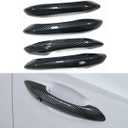 Exterior Door Handle Cover Compatible for 2022 2023 2024 Hyundai Tucson Accessories Door Handle Protector Trim with 2 Hole for Auto Lock Sensors (Carbon Fiber Pattern)