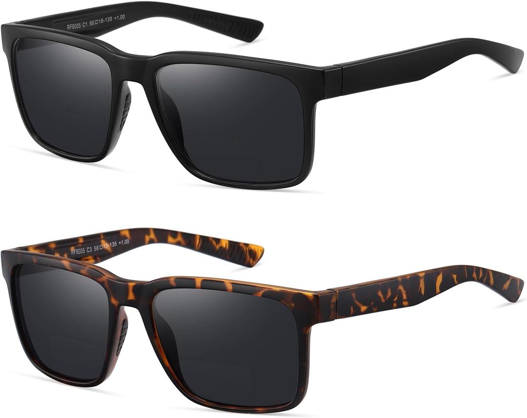 Bifocal Reading Glasses Men Sports Sunglasses Anti Slip Blue Light Unbreakable Designer TR90 Frame Driving Readers