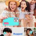 AICase for iPhone 15 Pro Max Case Built-in Stand with Glass Screen Protector,Heavy Duty Drop Protection Full Body Rugged Shockproof Military Protective Tough Durable for iPhone 15 Pro Max 6.7"_3 (Water Blue/hot pink+Glass Protector)