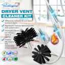 Sealegend 30 Feet Dryer Vent Cleaner Kit, Lint Remover, 2Upgraded Flexible Quick-Snap Brush with Drill Attachment, Extends Up to 30 Feet for Easy Cleaning, Works with/Without a Power Drill
