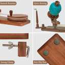 Wooden Yarn Cake Winder - Elegant Handmade Yarn Winder for Crocheting, Yarn Winder Large Capacity, Yarn Spinner for Crocheting (R-Winder)
