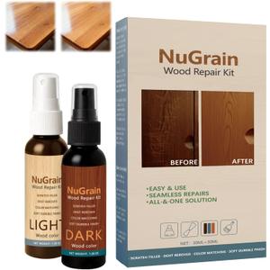 NuGrain Wood Repair Kit, Professional Wood Floor Scratch Repair, Floor Cover Nicks and Scratches, Hides Minor Defects, Restore a Finish for Wood (1 Pack)