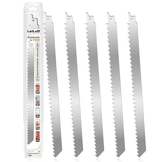 5PCS 12-Inch Stainless Steel Food-Grade Reciprocating Saw Blades