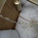4 light Crystal Ceiling Fan Gold