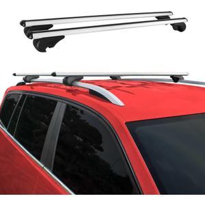 OMAC Roof Rack Cross Bars Set for Volkswagen Jetta SportWagen 2009 to 2014, Silver to Car Rooftop Rail Crossbars 165 Pounds, 2 Pieces