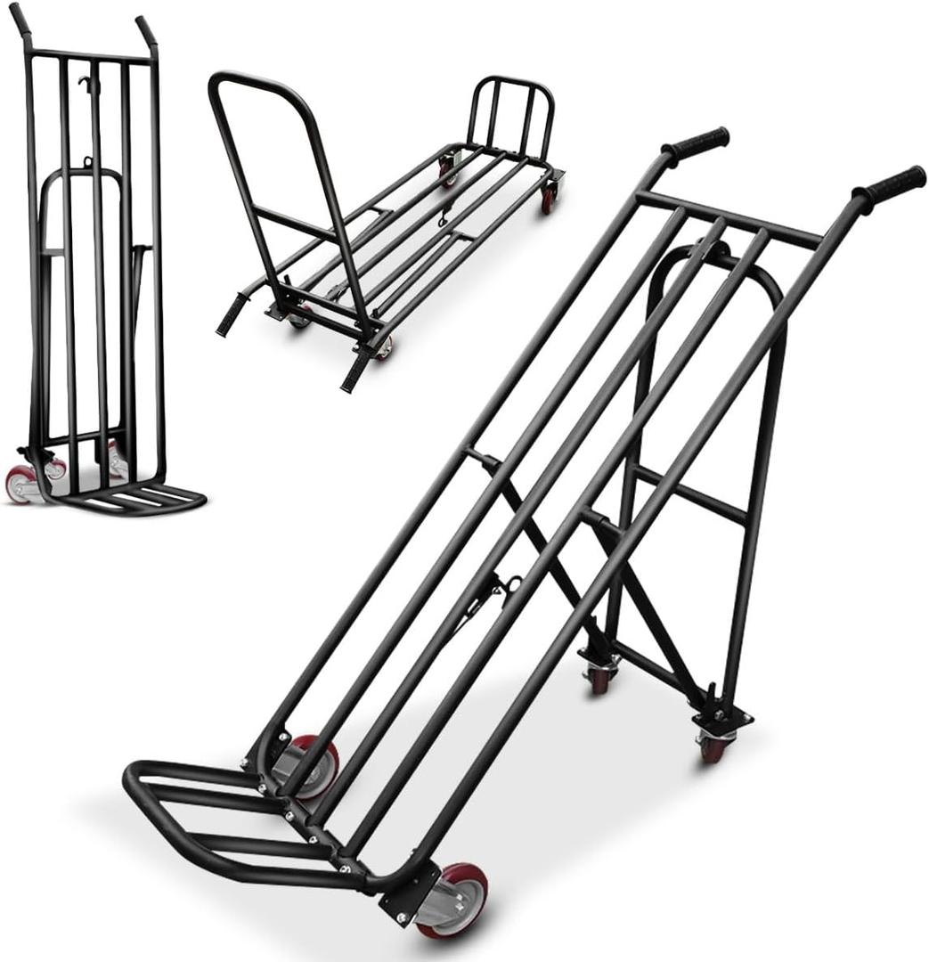 3 in 1 Hand Truck Dolly, 1100lbs Convertible Hand Truck, Heavy Duty Dolly Cart with Universal 4 Tire, for Warehouse, Supermarket, Office, Garden-Black