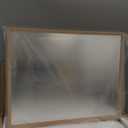 36"x28" Bathroom Mirror with Natural Wood Frame for Wall, Large Rectangle Vanity Mirror Rustic Farmhouse Decor Mirror, Anti-Rust Explosion-Proof, Hangs Horizontally or Vertically, Solid